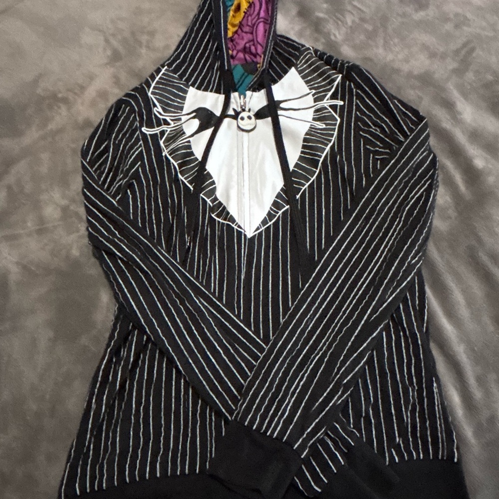Disney Black and White Striped Hoodie